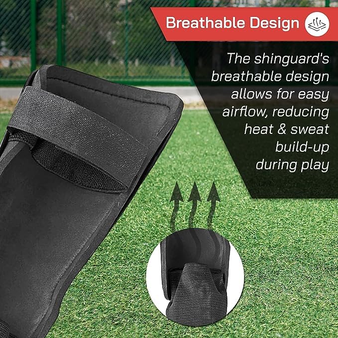 VIZARI Malaga Soccer Shinguard | Durable Soccer Shin Guard with Tough Protection & Elastic Straps | Breathable, Moisture-Wicking Youth Soccer GearProduct - Image 3